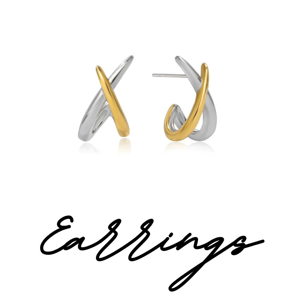 two-toned earrings